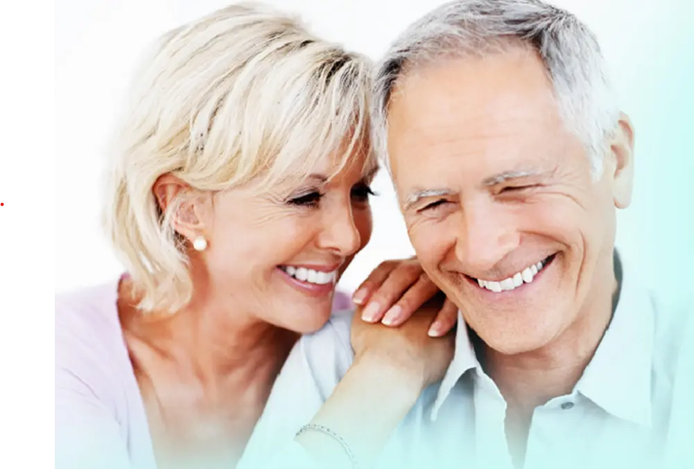 DentiCore elderly couple smiling happily